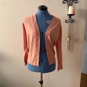 Peach Cardigan Sweater